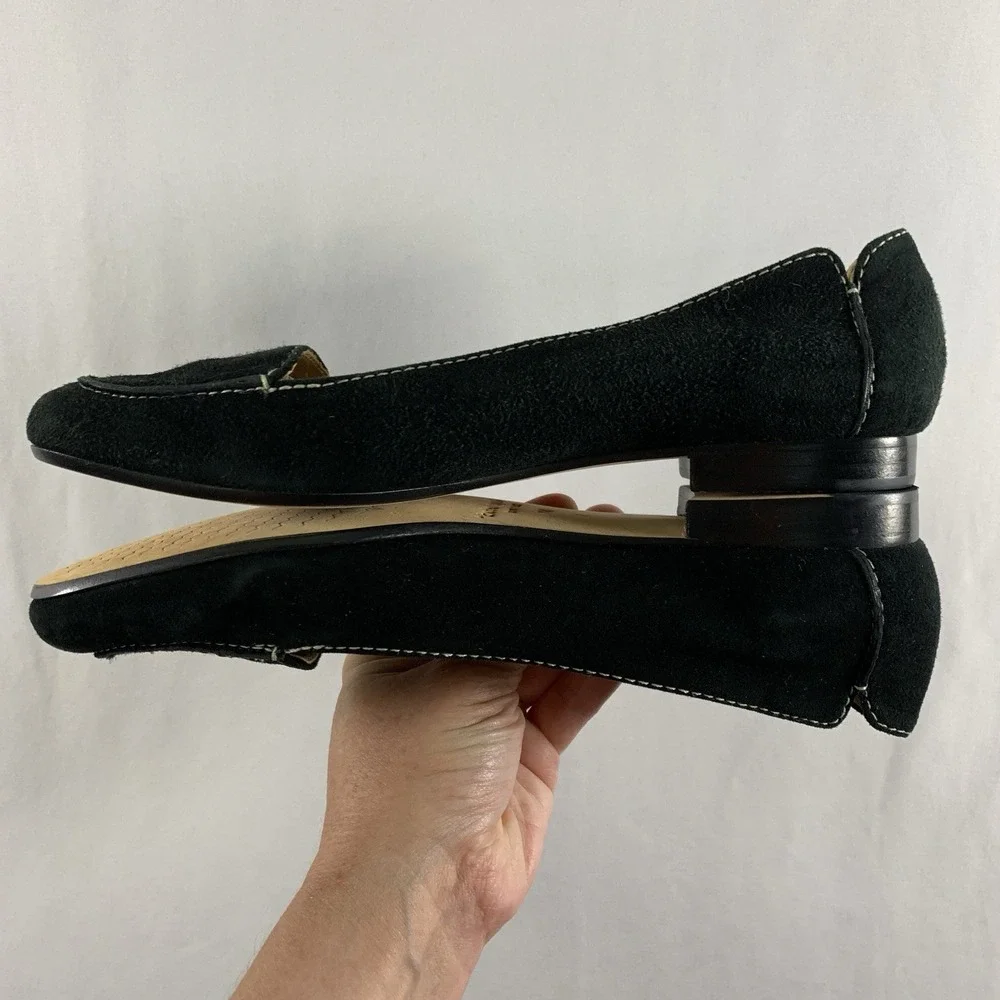 Kate Spade Womens Suede Loafers Smoking Flats Sz 7 Old Money Parisian Minimalist
